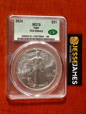 2024 $1 American Silver Eagle Cac Ms70 First Delivery • $59