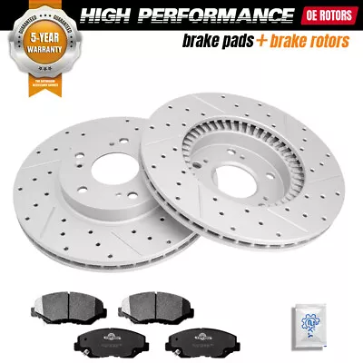 $70.23 • Buy Front Brake Rotors + Brake Pads For 2002-2004 Honda CR-V