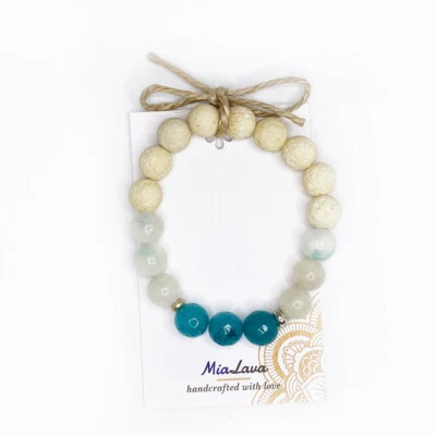 $22 • Buy Crystal Aromatherapy Diffuser Bracelet Beach Vibes - Jade - Light & Refreshing