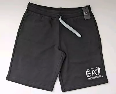 Emporio Armani EA7 Men's Bermuda Shorts / Sweat Shorts -Black- 3XL -BNWT-RRP £80 • £25