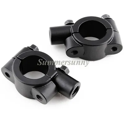 10mm Mirrors Mount Clamp On Adapter For 7/8  Handlebar Bobber Cafe Racer Clubman • $13.07