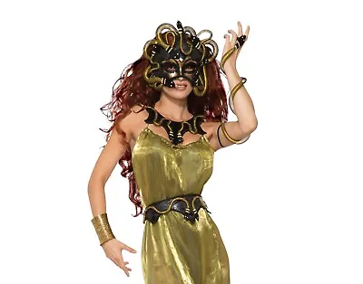 £6.95 • Buy Ladies Medusa Roman Greek Mythical Gold Armband Fancy Dress Costume Accessory