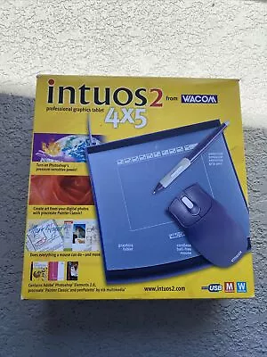 Wacom Intuos 2 4 X 5 USB Graphics Tablet -  W/Pen And Mouse  • $35.02