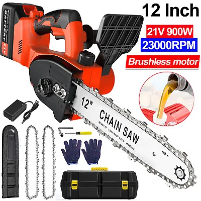 12inch Cordless Electric Chainsaw Brushless Wood Cutter Saw + Battery For Makita • $120.99