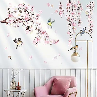 Wall Sticker Flower Decal Tree Branch Bird Vinyl Mural Cherry Blossom Home Decor • $26.99