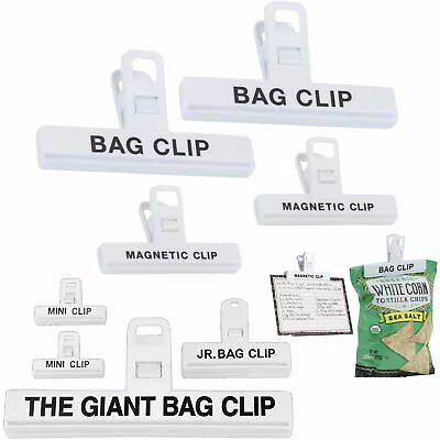 8 Pc Multi Purpose Magnetic Bag Clips Food Chip Clip Sealing Refrigerator Magnet • $13.10