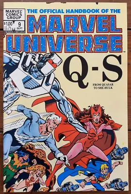 The Official Handbook Of The Marvel Universe 9 Vol. 1 September 1983 Vf • £4.99