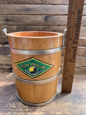 Vintage Toy Wooden White Mountain Ice Cream Freezer Bucket Only-Small-Miniature • $22