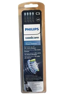 Philips Sonicare HX9044/33 C3 Premium Plaque Defence Brush Heads (Black) 4 Pack • $94.95