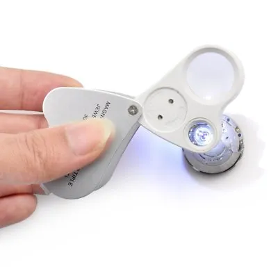 60X30 LED Lighted Magnifier Loop - Precision Jeweler's Eye Loupe For Coin Stamp • $8.60