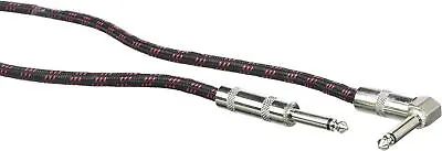 6m Right Angle MONO Jack 6.35mm 1/4 Inch Guitar/Amp Cable Lead • £7.92