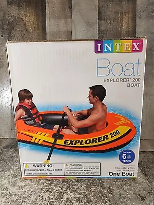 Intex Explorer 200 Inflatable 2 Person River Raft Boat Kayak Canoe Beach Lake • $10.99