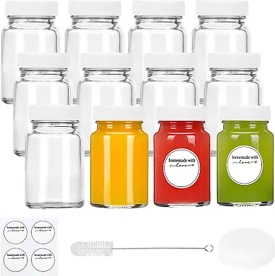 2Oz Glass Jars With Lids For Liquids 12Pcs Small Clear Glass Bottles With Lids  • $14.11