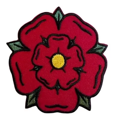 Lancashire Red Rose Patch (3 Inch) Iron/Sew-on Badge County England UK Souvenir • £5.88