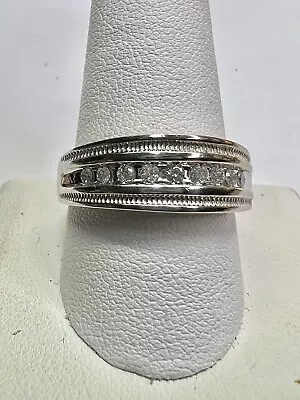 .20Ctw Diamond 10k White Gold Eternity Mens Wedding Anniversary Bridal Band Ring • $299