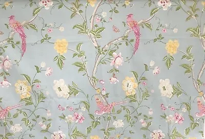 Laura Ashley Summer Palace Duck Egg Fabric / Material  / Remnant X 1.5 Metres • £60