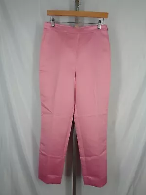 J Crew Pink Satin High Rise Cigarette Pants Size 6 New  • $69.95