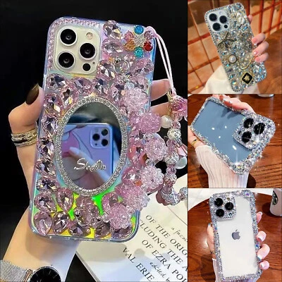 $21.85 • Buy For IPhone 14 Pro Max 13 12 11 Pro Max X XR 7 8 Case Glitter Bling Diamond Cover
