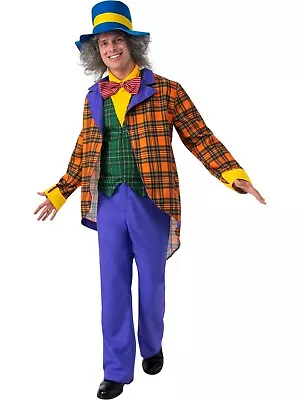 Mad Hatter Men's Fancy Dress Costume. World Book Day Alice In Wonderland Costume • £24.99