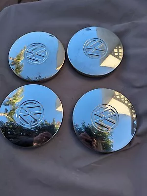 Volkswagen VW MK1 Rabbit Chrome Wheel Center Hub Caps Set Of 4 • $65