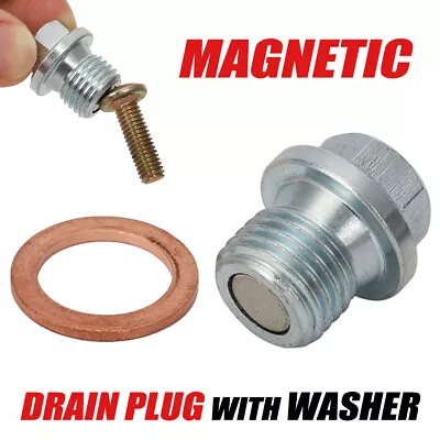 MAGNETIC Oil Drain Plug Bolt & Washer MDP541S For Mazda 3 Mazda 6 2 Miata CX-5 • $9.59