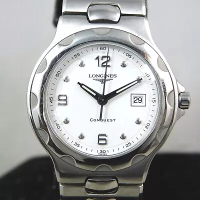 Longines Conquest L152.2 L1.505.4 Women's Silver Vintage Watch Quartz E857 • $232.20