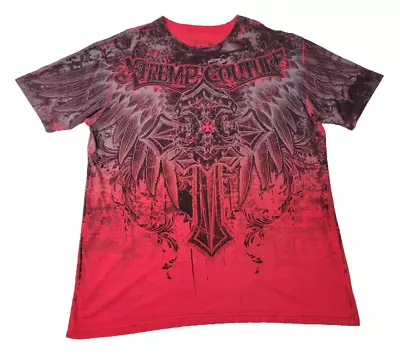 Extreme Couture By Affliction Jesse Pinkman Style Red T Shirt Mens 2XL XXL • $29.74