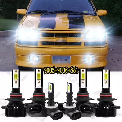 For Chevy S10 1998-2004 6X Combo LED Headlights High/Low Beam Fog Light Bulbs • $30.56