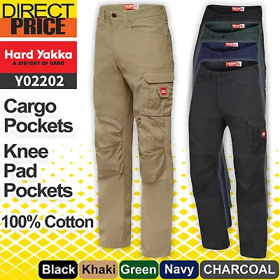 Hard Yakka Work Pants Cargo Heavy Duty Tradie Utility Legends Y02202 NEW • $81.38