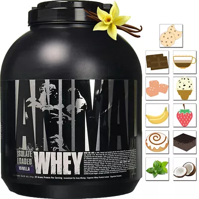 Universal Nutrition Animal Whey Isolate Loaded Protein Powder - 54 Servings • $77.99