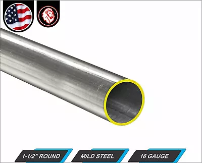 1-1/2  Round Metal Tube - Mild Steel - 16 Gauge - ERW - 24  Long (2-FT) • $11.25