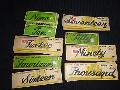 NOS Vtg Mid Century Creative Script Or Ky-Ko House Address Numbers Spellout • $21