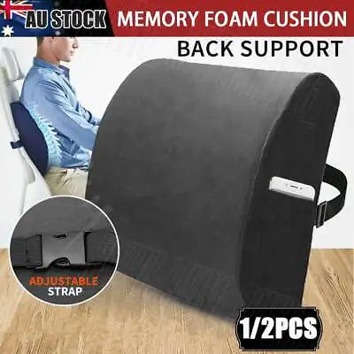 $14.99 • Buy Memory Foam Lumbar Back Support Cushion Pillow Waist Home Office Car Chair Mesh