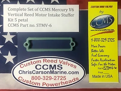 CCMS Mercury Outboard Vertical Reed Racing Crankcase Stuffer Kit 5 Petal V6 • $65