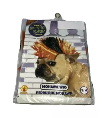 Rubies Pet Shop Dog Mohawk Wig Hair Orange Black Halloween Costume Dress Up S/M • $9.99