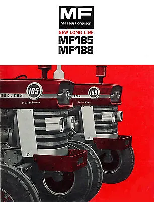 Massey Ferguson MF185 MF188 Australian Brochure 1970s • $9.78