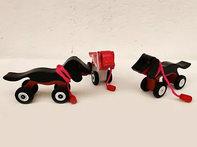 £12.99 • Buy High Quality Colorful  Wooden Handmade DOG PULL ALONG Smooth Toy For School Kids