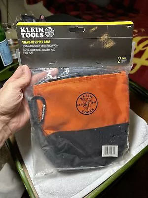 Klein Tools 55470 Canvas Stand-up Zipper  Bags (2-pack) New In Package • $19.99