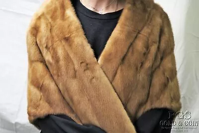 1950s Mink Fur Shawl Vintage Fur Coat 22623 • $74.99