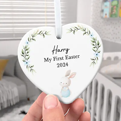 My First Easter Babys First Easter Boy Blue Bunny Decoration With Gift Bag • £8.49