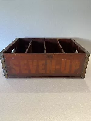 Vintage 7UP Seven-Up Los Angeles Wooden Wood Soda Case Crate • $40