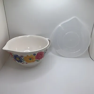 New The Pioneer Woman Melamine Batter Bowl With Lid And Handle Floral Pattern • £18.33