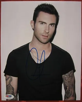 ADAM LEVINE SIGNED 8x10 PHOTO AUTOGRAPHED PSA/DNA COA  MAROON 5 THE VOICE • $220