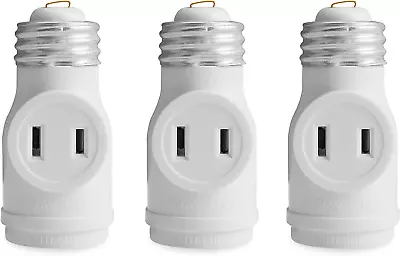 Oviitech 2 Outlet Light Socket To Plug Adapter Electrical Screw In Light Bulb • $12.78
