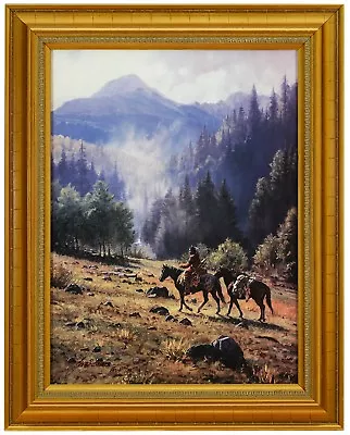 MISTS OF MORNING - Martin Grelle - CANVAS Framed S/N LE W/coa - Gold Leaf Frame • $199.99