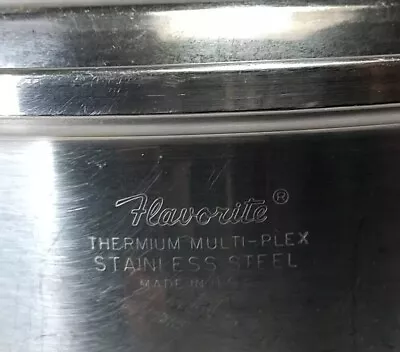 Vintage Flavorite Thermium Multi-Plex Stainless Steel Cookware 6 Qt. Pot USA • $21.99