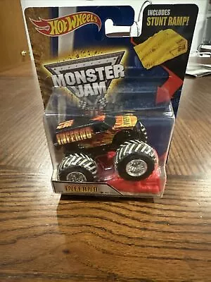 2016 Hot Wheels Monster Jam Truck 1:64 Inferno Mud Treads Includes Stunt Ramp • $16.99