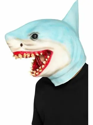 Shark Overhead Mask Adults Fancy Dress Sea Animal Mens Ladies Costume Accessory • £18.84