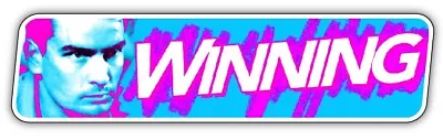 WINNING Bumper Sticker Charlie Sheen JDM Vdub 180mm Wide • $3.10