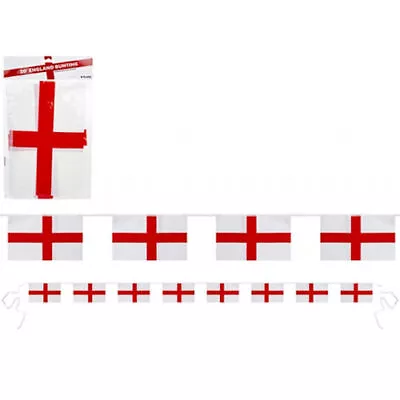 St George Bunting Flags - 12  Long Garden Outdoor Party Indoor Football England • £2.99